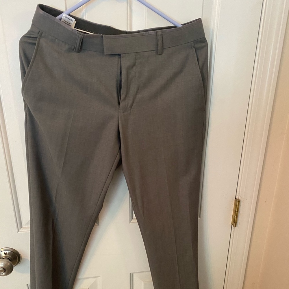 Topman Stretch Wool Stretch Suit Pants